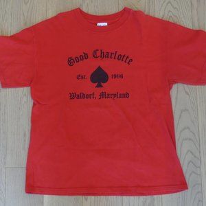 Good Charlotte Vintage 2002 Waldorf Maryland M&O Knits Red Large T-Shirt